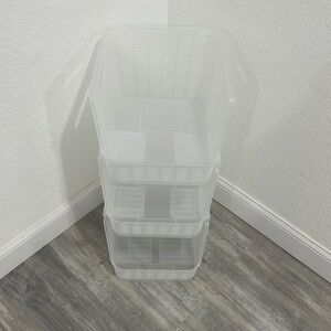 (3) Stackable Bins